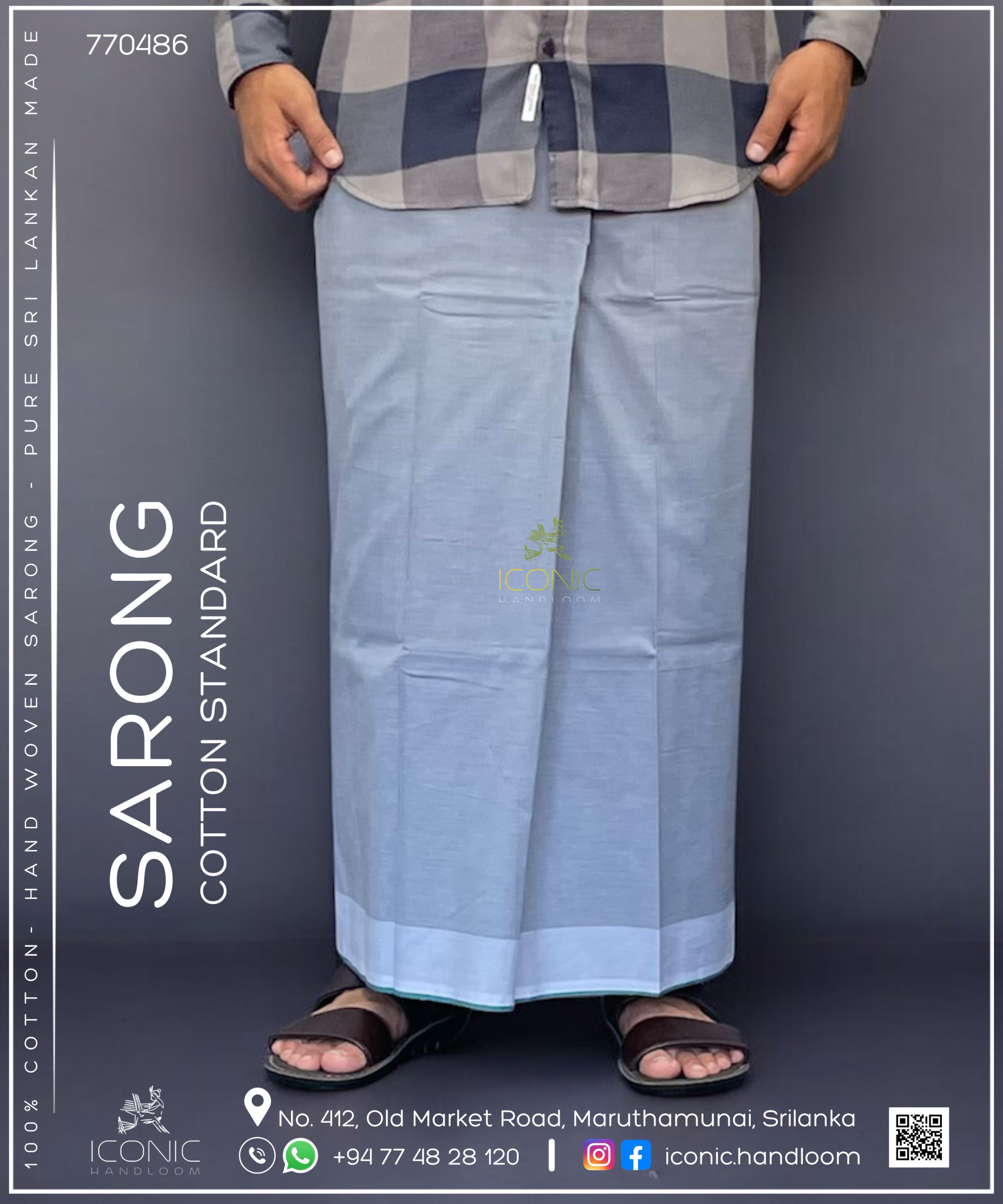 Handloom Cotton Sarong – ICS - 770486