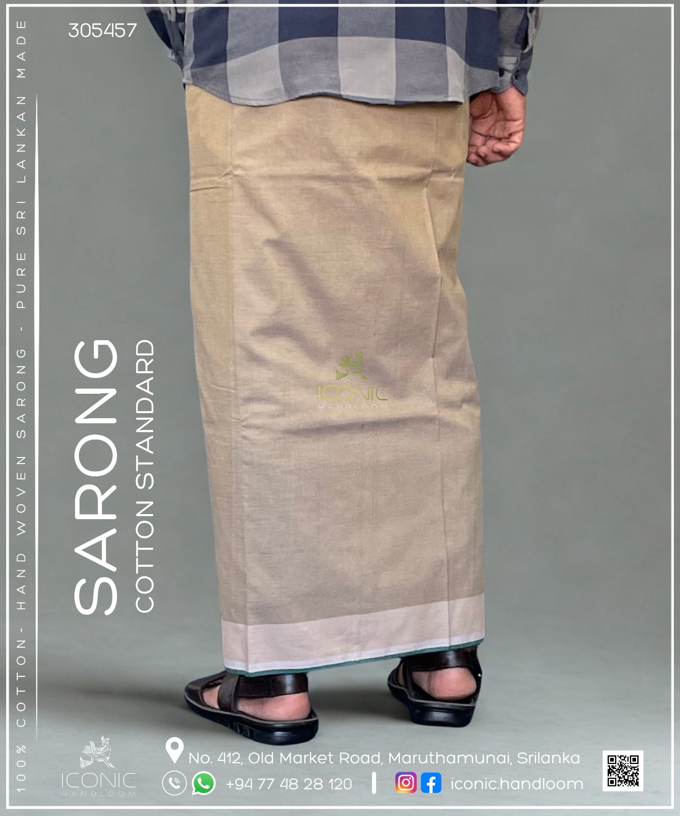 Handloom Cotton Sarong – ICS - 305457