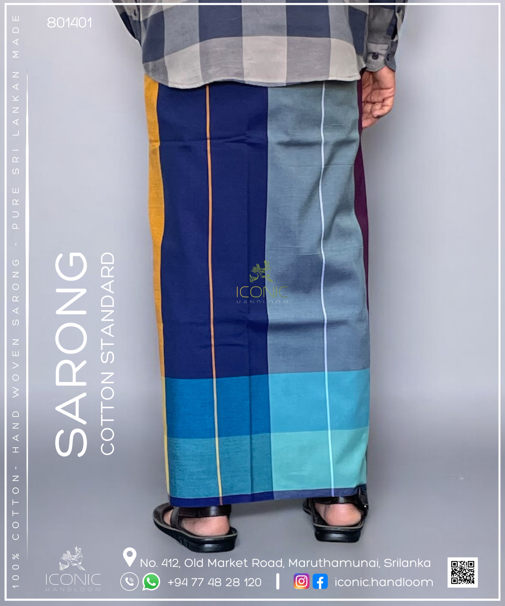 Handloom Cotton Sarong – ICS - 801401