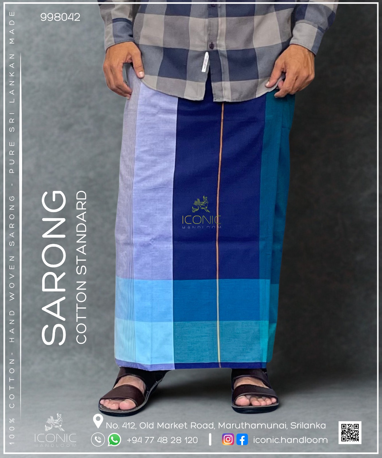 Handloom Cotton Sarong – ICS - 998042
