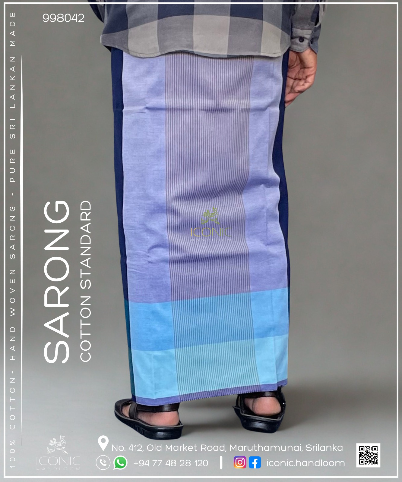 Handloom Cotton Sarong – ICS - 998042