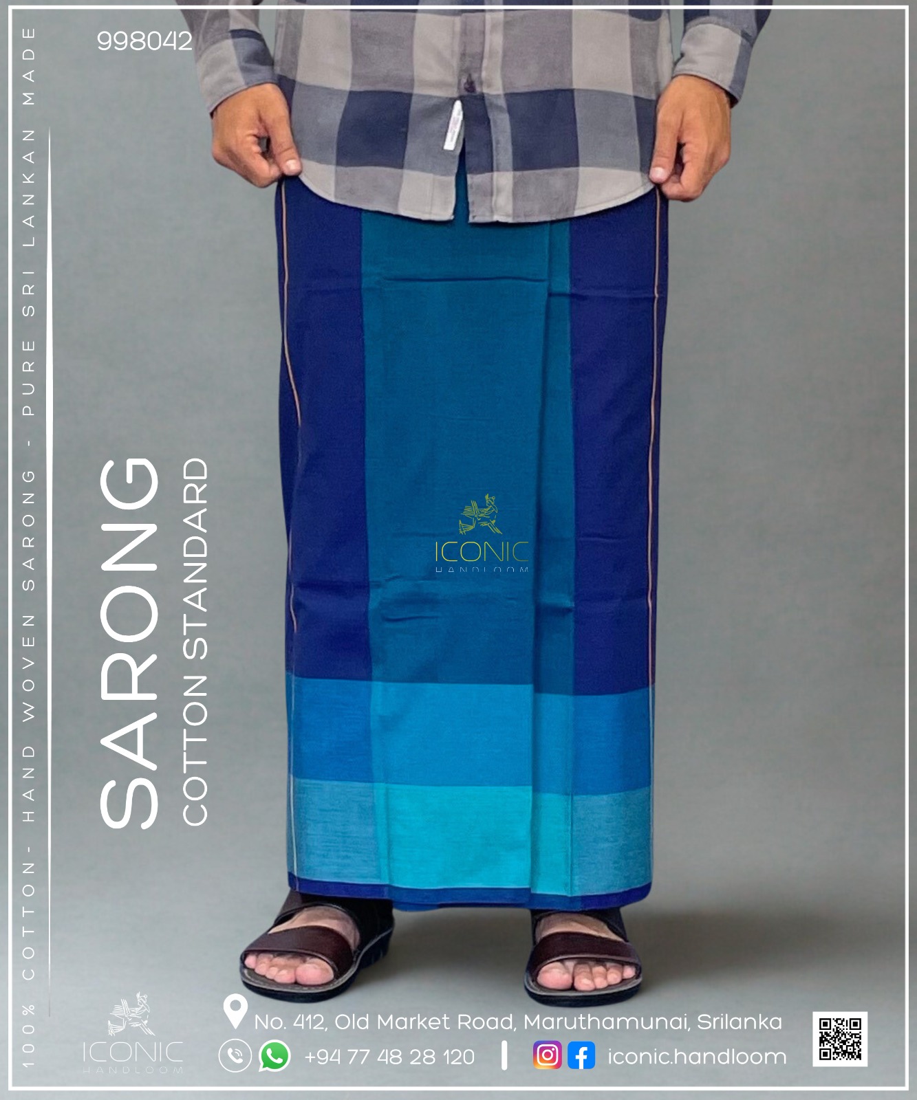 Handloom Cotton Sarong – ICS - 998042