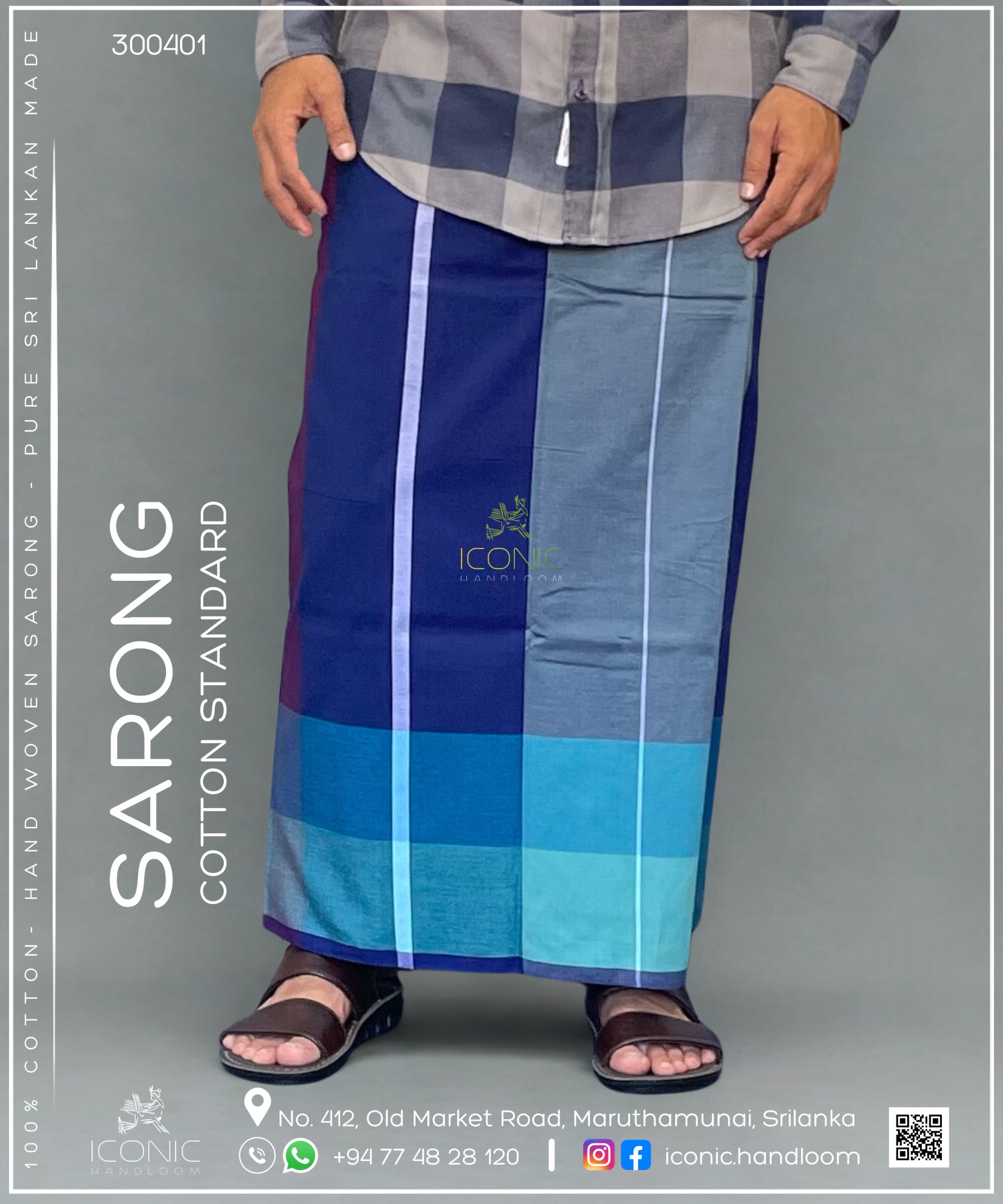 Handloom Cotton Sarong – ICS - 300401