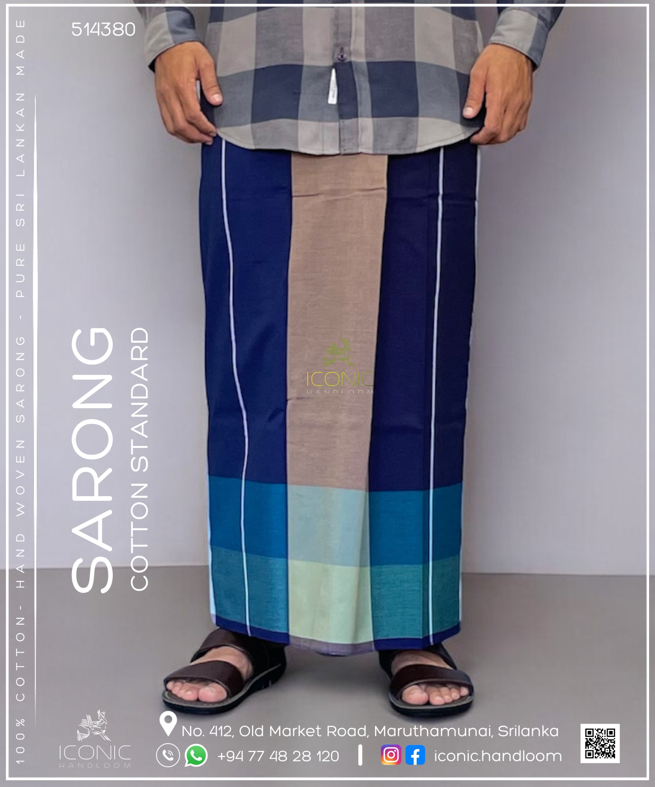 Handloom Cotton Sarong – ICS - 514380