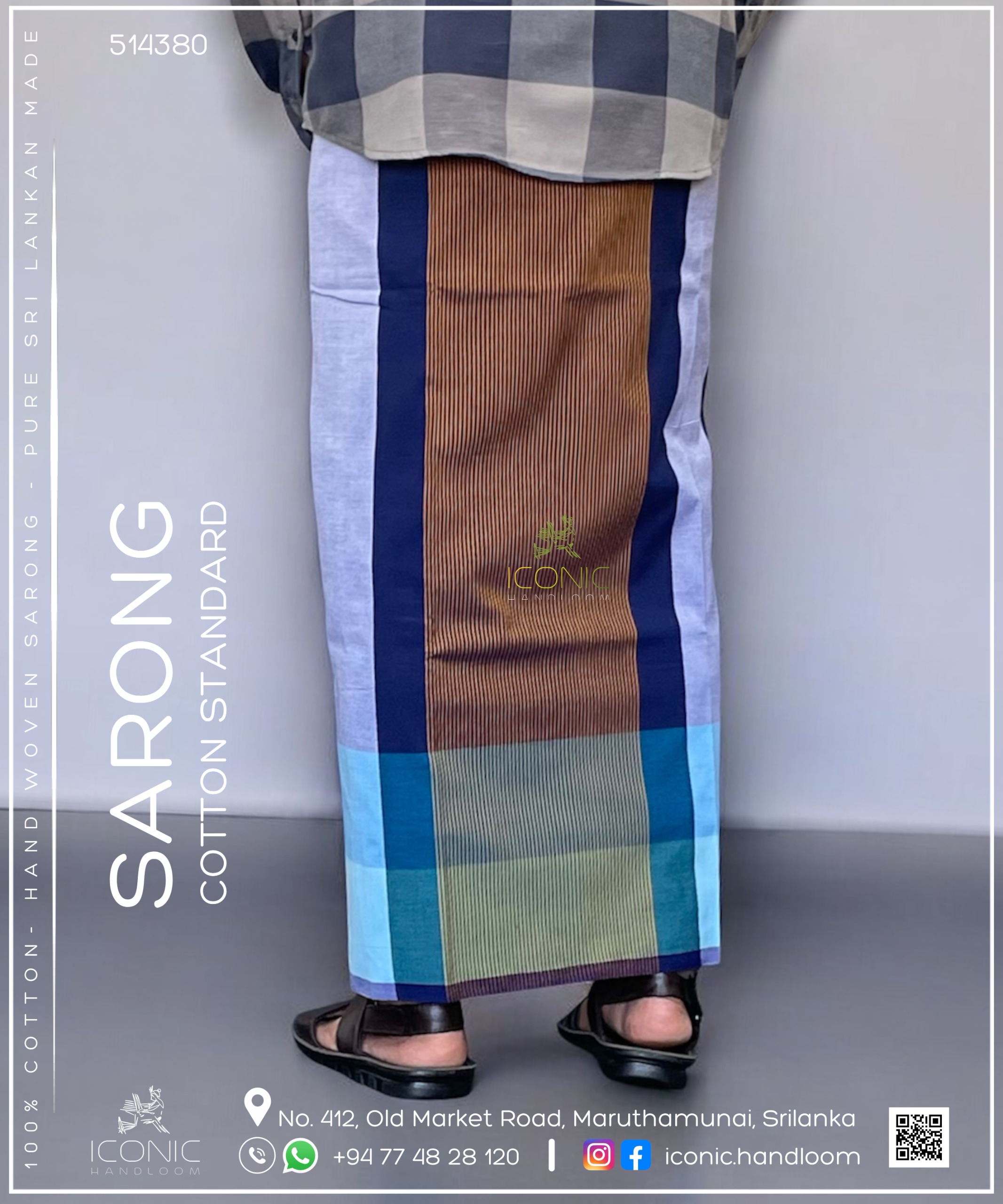 Handloom Cotton Sarong – ICS - 514380