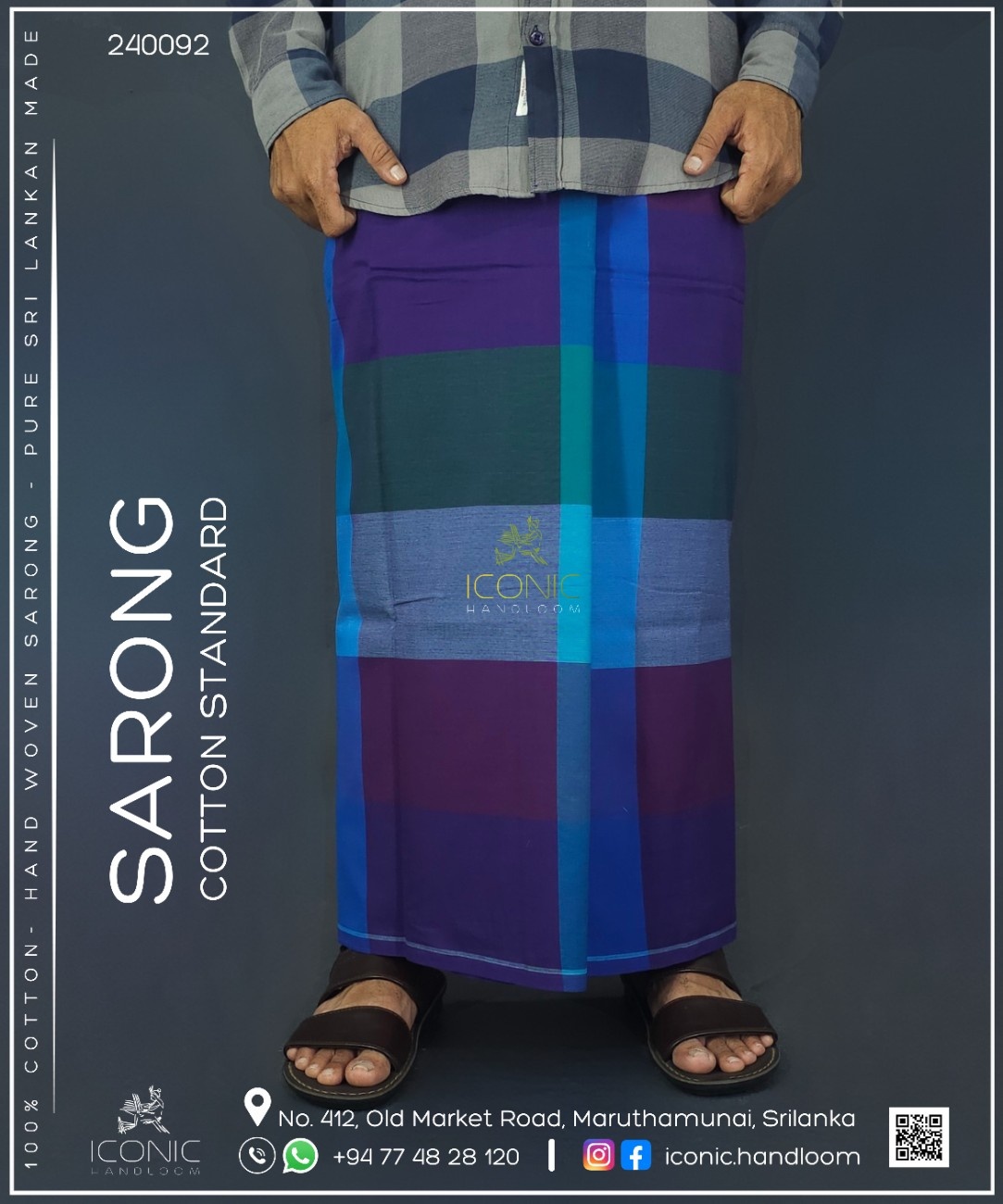Handloom Cotton Sarong – ICS - 240092