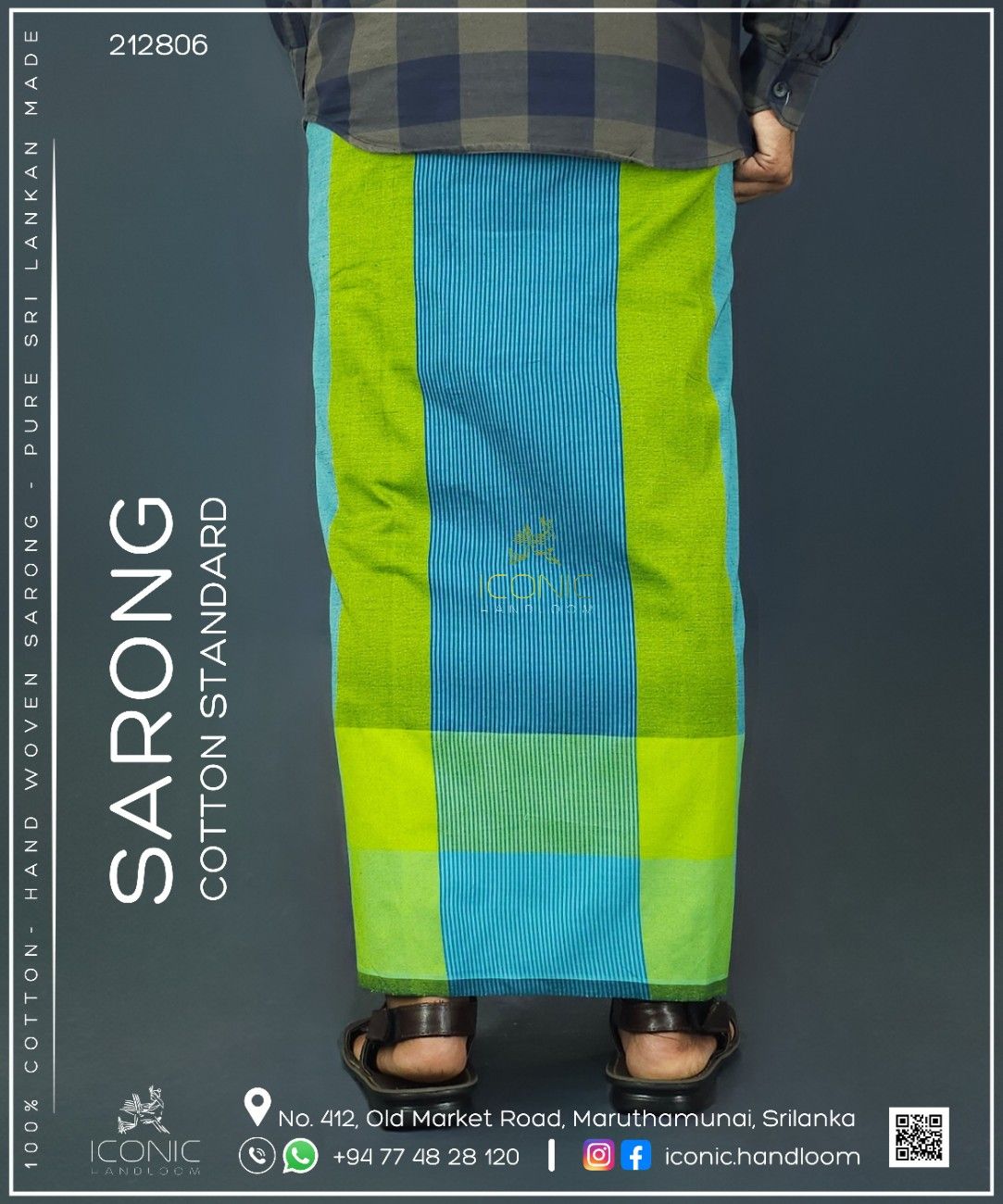 Handloom Cotton Sarong - The Hantana Heights - ICS 212806